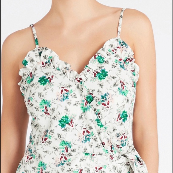 Rebecca Taylor Green and Pink Sleeveless V-Neck Sundress - Picture 4 of 6